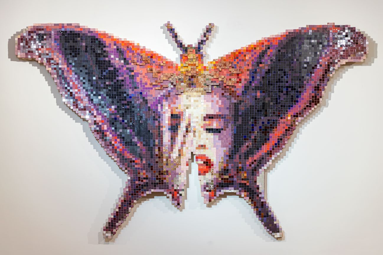 Butterflies mosaic artwork by Siranush Aghajanyan
