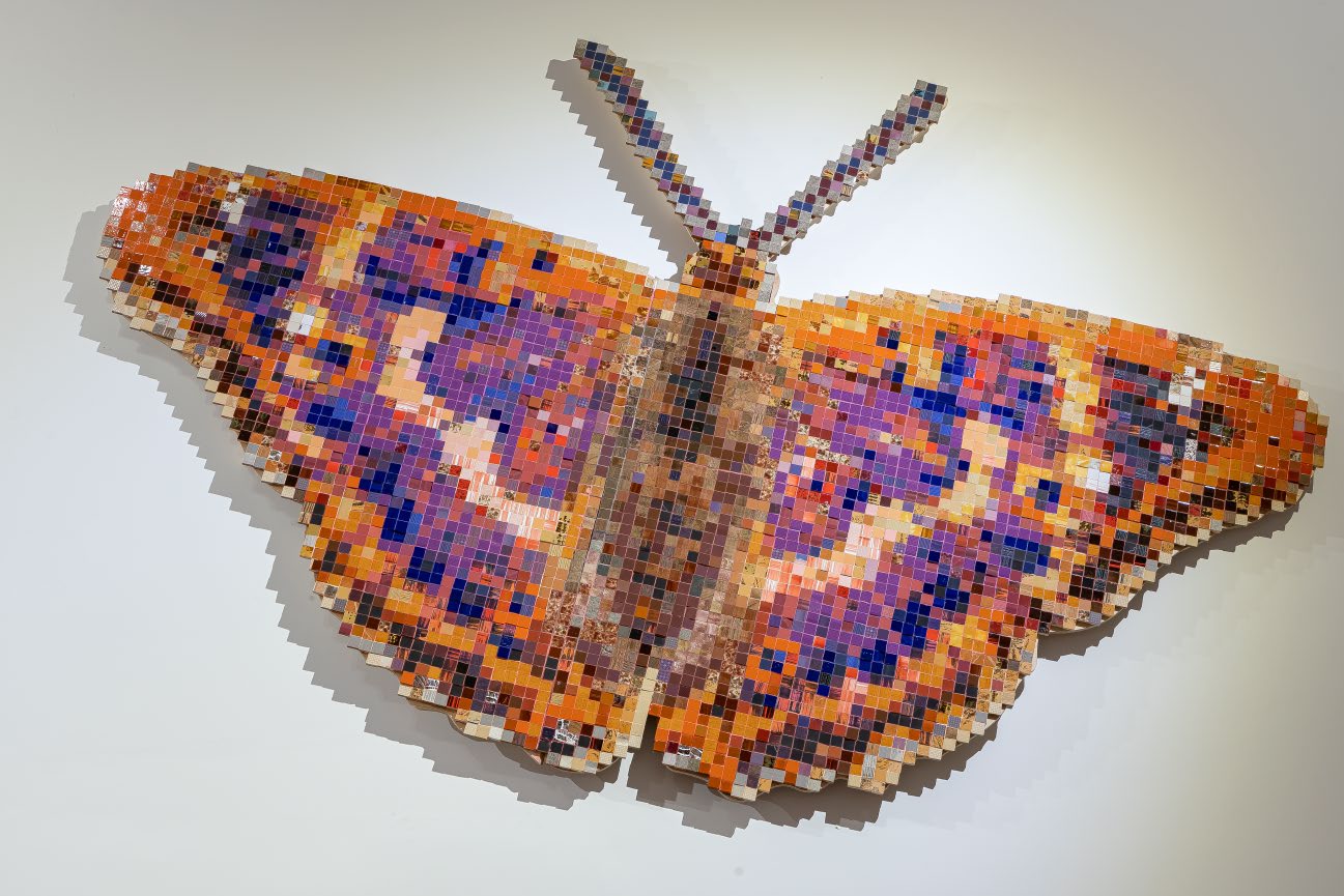 Orange butterfly mosaic