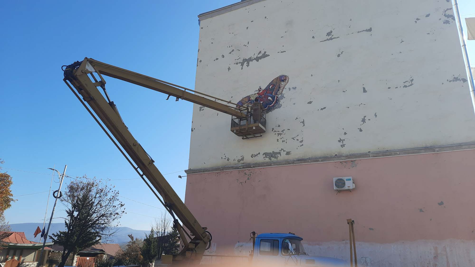 Post War Butterflies installation in Stepanakert